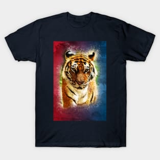 Exotic Bengal TIGER Abstract Watercolor artwork for the animal lovers T-Shirt